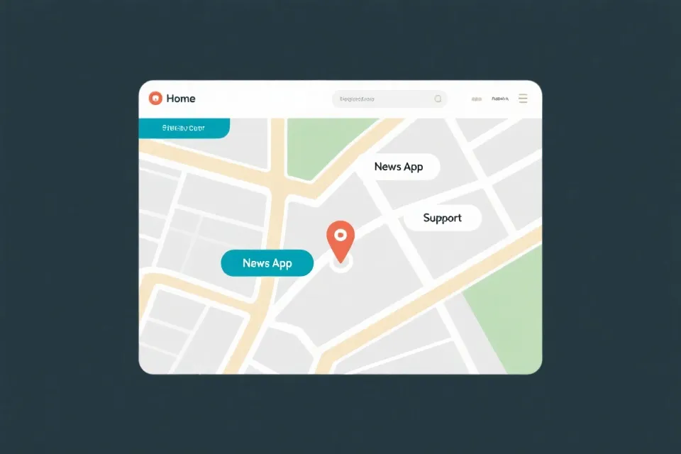 站内导航与信息查找示意图